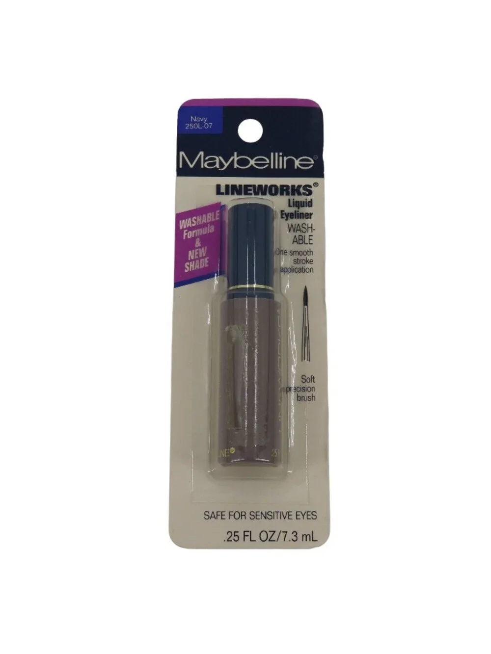 Maybelline Lineworks Liquid Eyeliner Navy 205L-07 Washable Formula NEW Sealed